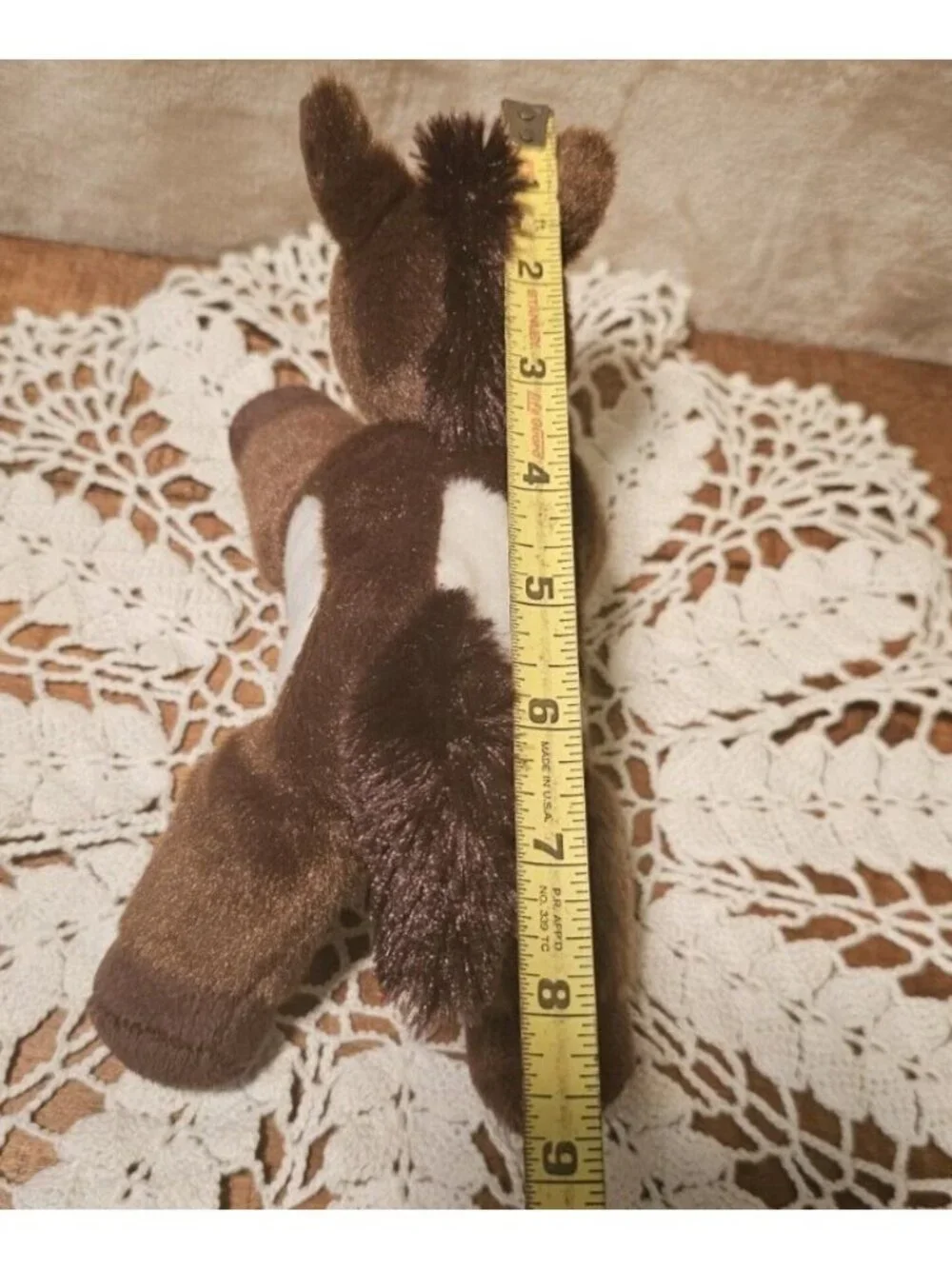 Aurora 2021  Brown Horse Pony With White Spots Plush  Flopsie Stuffed Animal